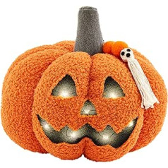 Mud Pie Sherpa Jack-o-Lantern spilvens, 8