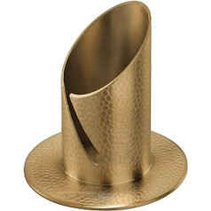 Butzon & Bercker 2-246079 Candle Holder Leather Look Brass