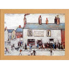 Lowry Chip Shop Matchstick vīriešu apdruka stikla priekšpusē 10 x 13,5 collu rāmī