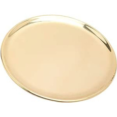 NKlaus 10575 Modern Candle Plate Round Diameter 14 cm Brass Gold Coaster Decoration Table Decoration