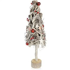 COM-FOUR® Decorative Christmas Tree, Decorative Small Jewellery Tree, Great Table Decoration, Ideal for Advent Season, Complements Wreaths and Garlands (Tree XXL)