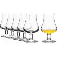 Stölzle Lausitz Whisky The Nosing Glass 194 ml stikla komplekts ar 6 glāzēm viskijam, izturīgs pret trauku mazgāšanu trauku mazgājamā mašīnā, augstas kvalitātes, izgatavots no kristāla stikla