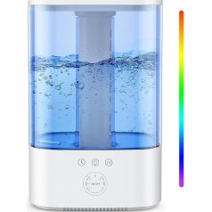 Maxcio 3,5 l gaisa mitrinātājs bērnu istabai, ultraskaņas RGB nakts gaismas gaisa mitrinātājs ar augšējo pildījumu, BPA nesaturošs aromātiskais difuzors, 360° tvaika sprauslas, darbības laiks līdz 40 stundām, 28 dB īpaši kluss guļamistab