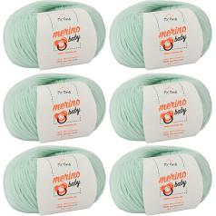 Merino bērnu vilna, Merino Baby, 7 krāsās + bezmaksas etiķete, pūkaina bērnu vilna, 25 g/140 m, adatas izmērs 2,5 - 3 mm, bērnu Merino dzija