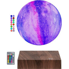 Magnētiskā peldošā mēness lampa - Spider 3D Print Galaxy Moon Lamp Levitating 16 krāsu LED mēness gaisma svētku dāvanām Home Decor nakts gaismas