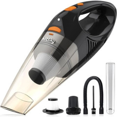 kitsky Handheld Cordless Vacuum Cleaner - Lightweight Car Vacuum Cleaner - with 9600pa Powerful Suction, Long Battery Life, LED Lights, Waterproof HEPA Filter - for Car, Stair, Sofa, Corner Cleaning