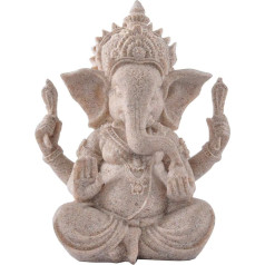 POFET Shade smilšakmens Ganesha Budas ziloņa statujas skulptūra Handmade skaitlis Budas statujas skulptūra Ziloņa statujas skaitlis