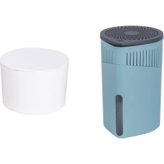 WENKO Drop Dehumidifier Refill 1000 g - 11 x 7.5 x 11 cm, White & Dehumidifier Drop Turquoise 1000 g - Dehumidifier Capacity: 1.6 L, Plastic (ABS), 15 x 23 x 15 cm, Turquoise