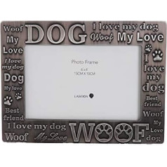 LASODY I Love My Dog Photo Frame, Best Friend Woof Frame, настольная рамка для собаки, Treasure Every Memory