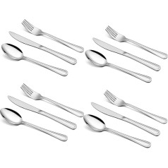 Joyfair 12 Piece Kids Cutlery Set, Stainless Steel Kids Dining Utensils Set, Kids Cutlery Set Includes 4 Forks, 4 Spoons, 4 Safe Knives, Healthy and Reusable, Dishwasher Safe