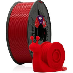 WINKLE PLA HD filaments, sarkans, 3D printeru filaments, PLA filaments 2,85 mm, 1 kg, sarkans PLA, saderīgs ar visiem 3D printeriem, izmēru precizitāte, 1 kg spole