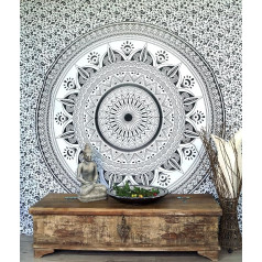 Guru veikals, Indijas Mandala audums, dvieļi, pārklājs, Mandala Print, kokvilna, 230 x 210 cm, pārklājs, dīvāns Throw