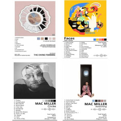 AYUBQ Mac Miller Mac Miller, Mac Miller, Mac Miller, Mac Miller, Plakāts Albuma vāks, Plakāts guļamistabai, Sienas mākslas albums, Mūzika, Mākslinieciskais albuma vāks, Plakāts, 20x25cm, bez rāmja Stils