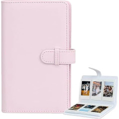 Rozā mini fotoalbums, Kpop Polaroid fotoalbums, piemērots momentfoto, vizītkaršu, pastmarku un biļešu kolekcionēšanai (rozā)