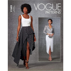 Vogue Pattern V1683A5 Sieviešu A5 svārki, izmērs 8-10-12-14, papīra, asorti (6-8-10-12-14)