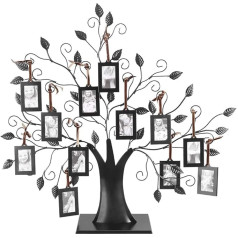 Wifehelper Modes ģimenes fotogrāfijas Frame Display Tree ar karājas attēlu rāmis Home Decor Laba dāvana (L)