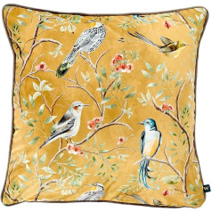 Wylder Tropics Orient Chinoiserie Birds Pipe Cushion Cover