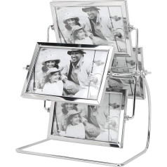 Tomotato Horizontālā Rotējošais Picture Frame Foto Ferris Wheel Picture Frame Studio Rotējošais metāla Picture Frame Dāvanu Frame dekorēšana 6 x 4 collu fotogrāfijai