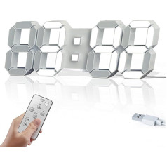 COVERY 3D LED digitālais pulkstenis Cool White 15 collas