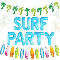 JeVenis Surf Up Party Decoration Surf Up Party Supplies Background The Big One Surf Birthday Baby On Board Background for Summer Beach Baby Shower Birthday Party