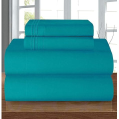 Elegant Comfort Luxury Soft 1500 pavedienu skaita ēģiptiešu kvalitāte, kas ir izturīga pret izbalēšanu un raušanos, 3 gab., Modern Queen Turquoise