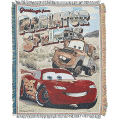 Northwest Disney Pixar's Cars Greetings from Radiator Springs Woven Tapestry Throw Blanket, 48 x 60 collas, Multi-Colour