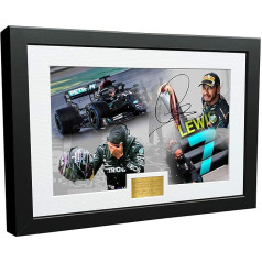 7 reizes pasaules čempions Celebration Edition - A4 12x8 Lewis Hamilton - Mercedes-AMG Petronas - Autographphed Photo Frame Motorsport Formula 1 F1 Gift