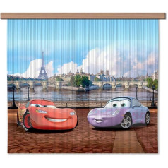 AG Design Disney Cars bērnistabas aizkars, audums, daudzkrāsains, 0,1 x 180 x 160 cm