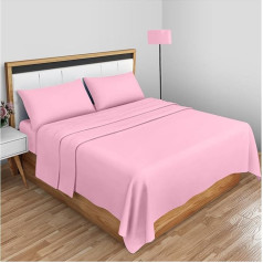 GC GAVENO CAVAILIA Plain Diamond Pattern gultas palagi Viegli kopjami plakanie palagi Vienvietīgas gultas palagi Mīksti un mājīgi negludina 2 Pack Polyester 50% kokvilnas Rose King Size