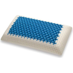 Marcapiuma Memory Pillow - Blue Air Massage - īpaši elpojošs spilvens ar masāžas efektu, 100% kokvilna, atmiņas putu spilvens, ortopēdisks, ražots Itālijā