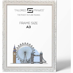 Tailored Frames Vienna Range bilžu rāmis, vintage stils, šabja šiks, A3, 42 x 29,7 cm, balts