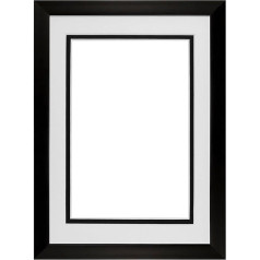 Rainbow Strip Matte Black and Matt White Picture Frame Foto rāmis Matēts melns un matēts balts rāmis Plakātu displejs Snap Frame ar dubulto stiprinājumu - Izvēlieties ar reālu stiklu un perspex stiklu - DM R Blkmatandwhtmat PX - RL Glsparent