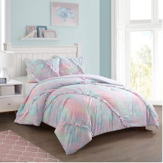 Heritage Kids Emelie Ruffle Comforter sega, divvietīga, daudzkrāsaina