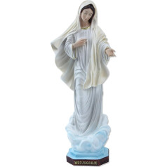 Medžugorjes Madonna no Medžugorjes Ar rokām apgleznota sveķu glezna Augstums 30 cm