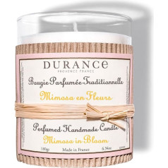 Durance Mimosa in Bloom Handmade 180g luksusa aromātiskā svece ar stiklu 40 stundu degšanas laiks Aromterapijas svece