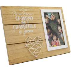 Thetford Design Love Grandmother Heart String Art Picture Frame (4 x 6) - Mīlestība starp vecmāmiņu un mazbērnu ir mūžīga - dāvanas ideālai vecmāmiņai Mātes diena