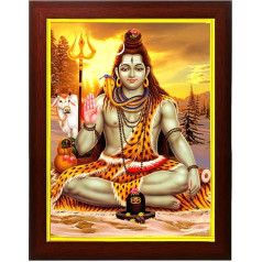 zig zag Lord Shiva Sankar Mahakal Sienas / galda bilžu rāmis Medium (13,5