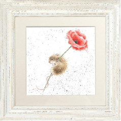 Wrendale Designs Distressed White Poppy ierāmēta bilde