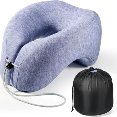 eemol Travel Pillow - Memory Foam Neck Pillow Aeroplane Neck Pillow Travel Strong Support to Protect the Cervical Spine