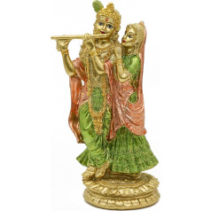 alikiki Hindu Idol Radha Krishna Statue - Indijas dieviete figūriņa Murti Pooja priekšmets Mājas birojs Templis Mandir Puja priekšmets Indija Buddha Diwali Kāzu dāvanas Meditācija Altāris Svētnīca komplekts