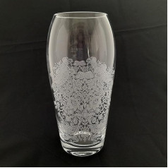 William Morris Strawberry Thief Design - Dartington Crystal Barrel Vase