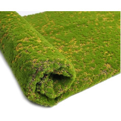 BESPORTBLE Moss Mat Mākslīgā Moss Mākslīgā zāle Mat Micro Landscape Fairy Garden Dollhouse paklājs Fake Moss Green Patio Yellow Dot Akvārijs Miniature Decoration