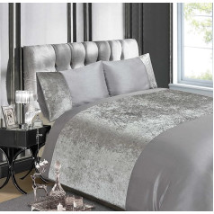 Rapport Home Luxury Crushed Velvet sega sega Super King Size Silver