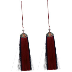 BUGUUYO 2gab Tassel Tassel Pendant Taoistiskais amulets, kas karājas automašīnas aizmugurējā skata spoguļa dekorēšana Taoistiskais amulets Tassel Car Tassel Pendant Tassel Car Polyester Christmas Tree