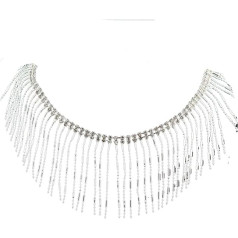 1 Yard Tassel Crystal Rhinestone ar vara pērlītēm ķēdes Bling Diamond Trim Band Fringe Applique rotāšanai DIY apģērbs