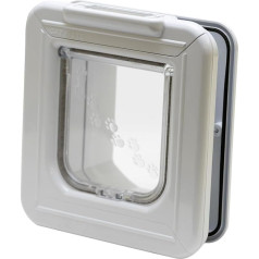 Cat Mate Elite Microchip Cat Flap ar taimera vadību, balts