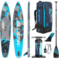 Bluefin SUP Rogue 12'6 Stand Up Paddle Board | Piepūšamā tūrisma airu dēļa | Touring SUP komplekts ar oglekļa airi | | SUP Race | Komplektā ietilpst piederumi | Pārnēsājams un drošs ceļošanai, Rogue 12'6 IJs