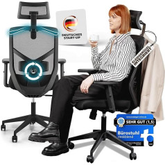 deskblend Ergonomisks biroja krēsls [Testa uzvarētājs] Rakstāmgalds Biroja krēsls Biroja krēsls ar jostas atbalstu Vadītāju krēsls Regulējams galvas balsts Ergonomisks biroja krēsls Grozāms krēsls 150 kg