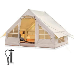 Baralir Camping Tent 2-4 People, Inflatable Teepee Tent, Outdoor, Pop Up Tent, Inflatable Tent, Quick Assembly Within 2 Minutes, Rescue Tent in the Wilderness, Camp Luxury Tent