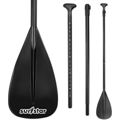 surfstar Verstellbares SUP-Paddel, Stand Up Paddle Board Paddel, 3-teiliges schwimmendes Paddel mit Aluminiumschaft